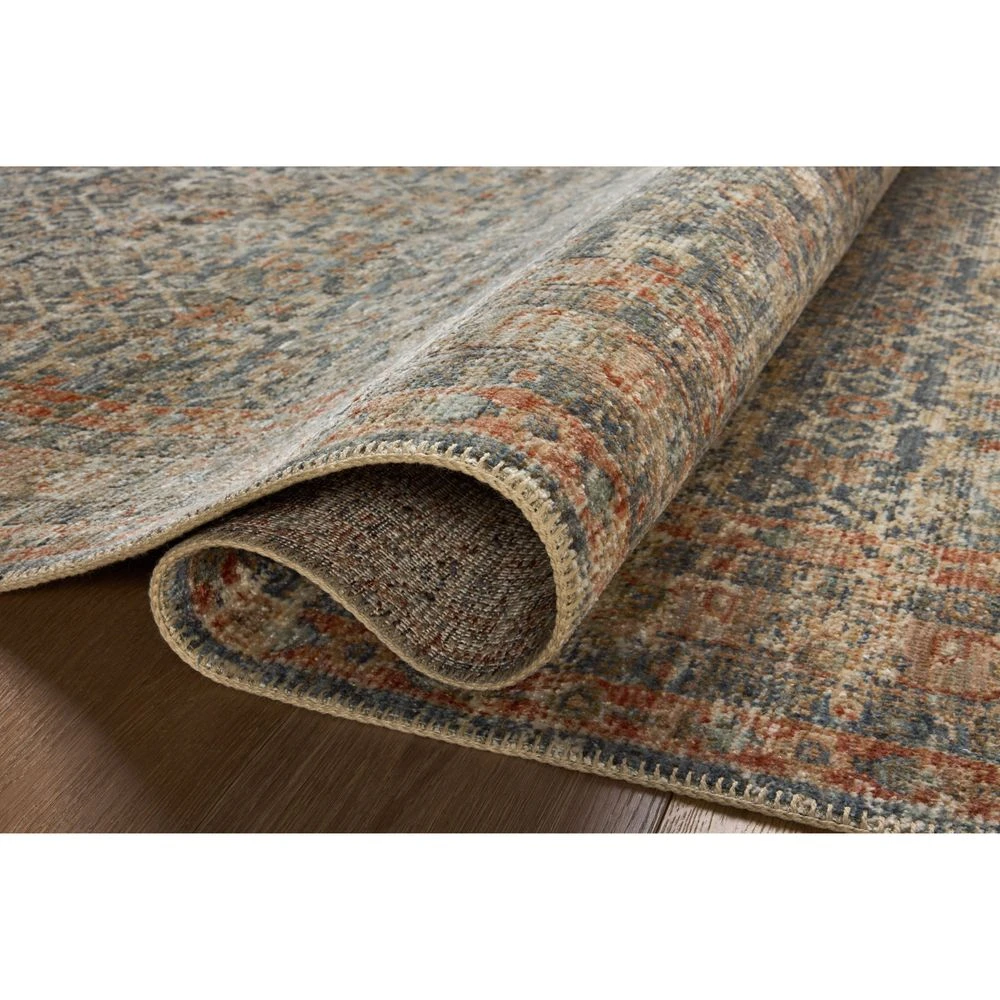 Loloi Heritage Blue / Rust 8'-0" X 10'-0" Area Rug 6 Loloi Heritage Blue / Rust 8'-0" X 10'-0" Area Rug - Image 4