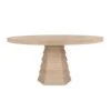 Hugo - Tapering Hexagonal Base With Round Top Dining Table In Cerused Oak -France and Son Store HUGO 20CO
