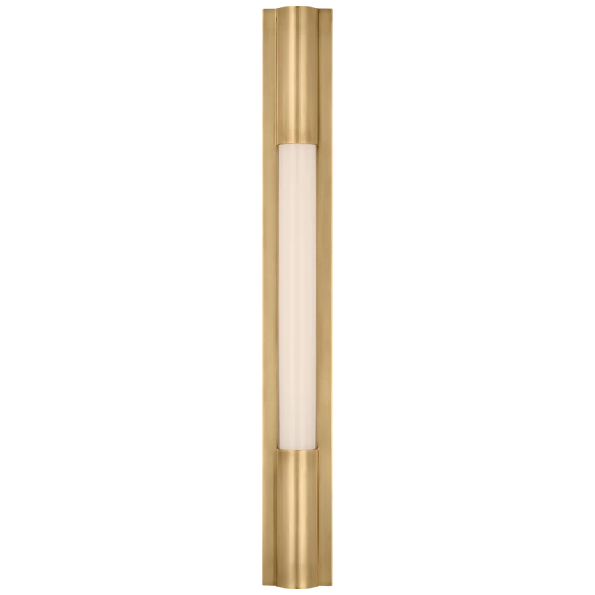 Emery 24" Slimline Bath Light - Brass With White Glass 4 Emery 24" Slimline Bath Light - Brass With White Glass - Image 2