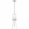Elwood 9" Conical Pendant - Polished Nickel With Clear Glass -France and Son Store IKF5455PNCG
