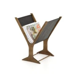 Lyndon Magazine Rack - Rustic Brass -France and Son Store IMAR 222 DET 1