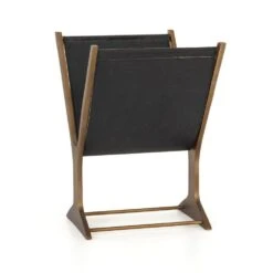 Lyndon Magazine Rack - Rustic Brass -France and Son Store IMAR 222 DET 4