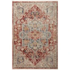 Magnolia Home By Joanna Gaines X Loloi Janey Garnet / Multi 3'-11" X 5'-11" Accent Rug