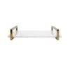 Jarvis - White Quartz Tray With Brass Handles 2 Jarvis - White Quartz Tray With Brass Handles -France and Son Store JARVIS 20WHQ