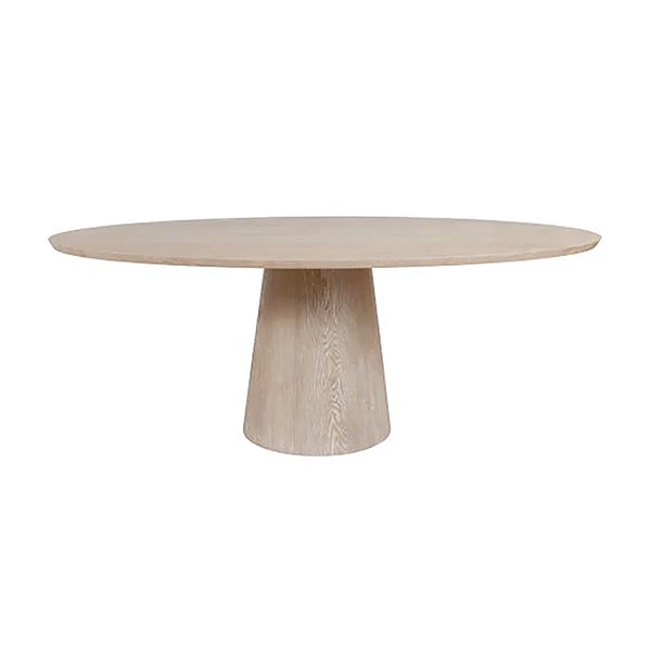 Jefferson - Oval Light Cerused Oak Dining Table 4 Jefferson - Oval Light Cerused Oak Dining Table - Image 2