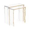 Ashford Gold-Leaf Edge Nesting Tables (Set Of Two) - Clear - Acrylic -France and Son Store JFD 0269S2 d46f77ea 68ec 4315 a373 8fe7ce1ae603