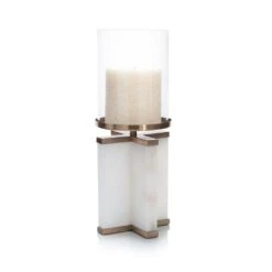 Callen Candleholder - White - Stone