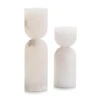 Set Of Two Stone/ Alabaster Candleholders - White -France and Son Store JRA 11417S2 7d57a200 ab3a 464c 97da 3db8e7d7d74f