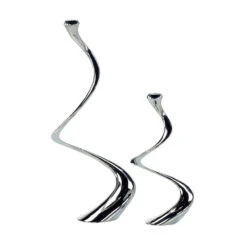 Sterling Spiral Candleholders, Set Of 2