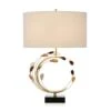 Camden Agates In Brown And Brass Table Lamp - Gold - Brass