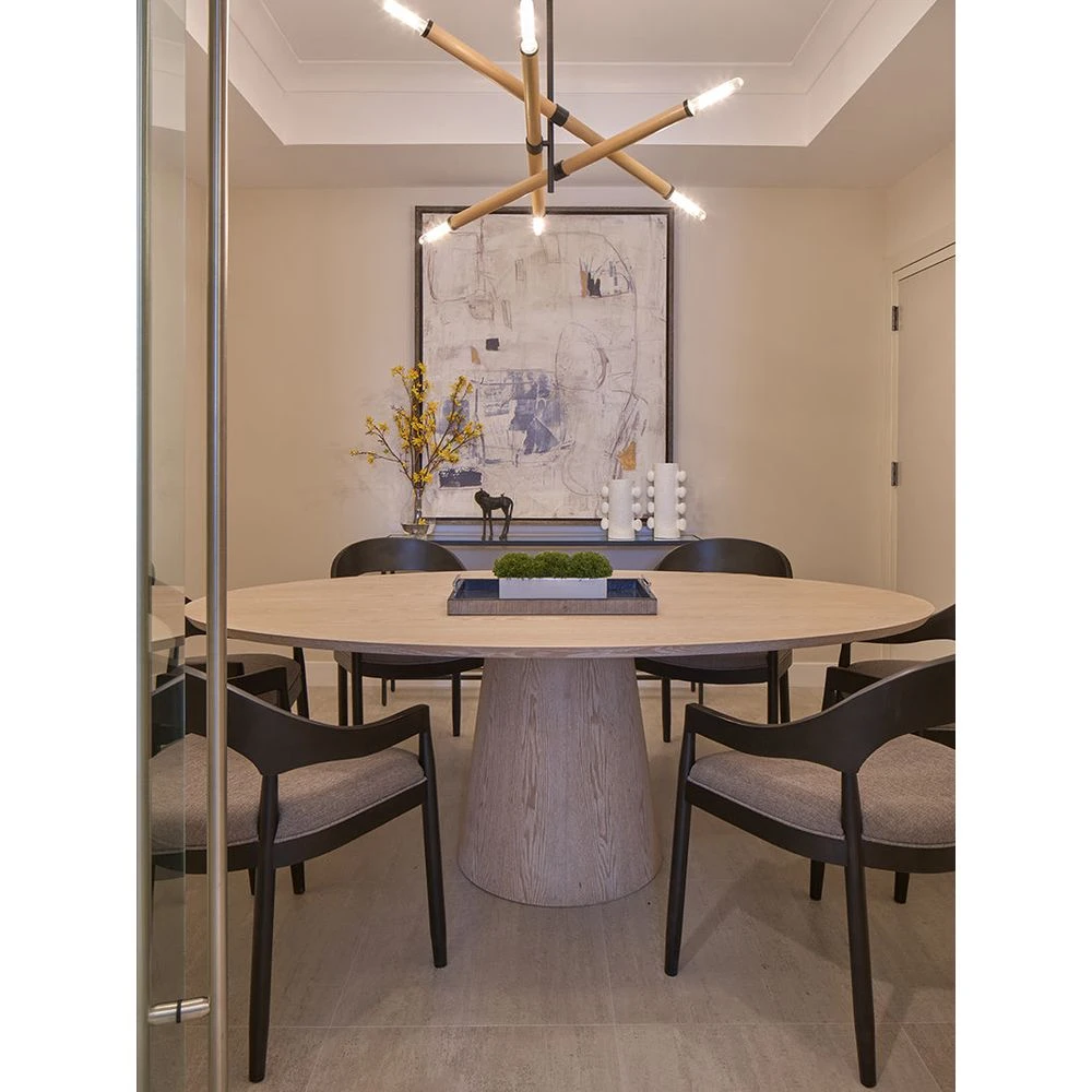 Jefferson - Oval Light Cerused Oak Dining Table 8 Jefferson - Oval Light Cerused Oak Dining Table - Image 6