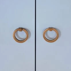 Kealey - Bath Vanity With Scallop Detail In Matte Light Blue With White Marble Top And Porcelain Sink -France and Son Store KEALEY 20LB DETAIL