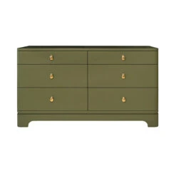 Kilmer Olive Green Matte Six Drawer