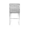Kingston - Faux Shagreen Gray Counter Stool With Nickel Base -France and Son Store KINGSTON 20NGRY BACK