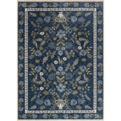 Rifle Paper Co. X Loloi Kismet Navy 2'-8" X 7'-9" Runner Rug