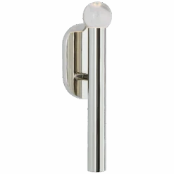 Beauvais Small Bath Sconce - Polished Nickel With Clear Glass