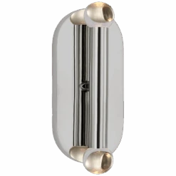 Beauvais Medium Vanity Sconce - Polished Nickel With Clear Glass