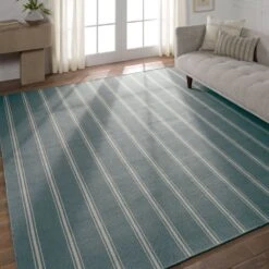 Cadence Butera Memento Handmade Striped Slate/ Ivory Area Rug (6'X9') -France and Son Store LAG05 4 0e995b73 5003 4db2 8928 db87f7aea07d