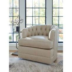 Cliffhaven Leather Swivel Chair -France and Son Store LL5410 11SW 900411 WS