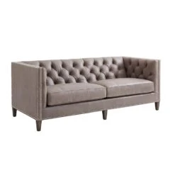 Lexington Camille Leather Tufted Sofa