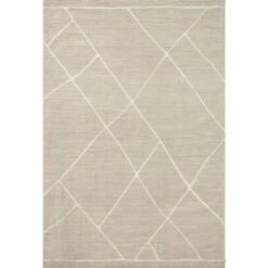 Magnolia Home By Joanna Gaines X Loloi Logan Oatmeal / White 2'-6" X 7'-6" Runner Rug