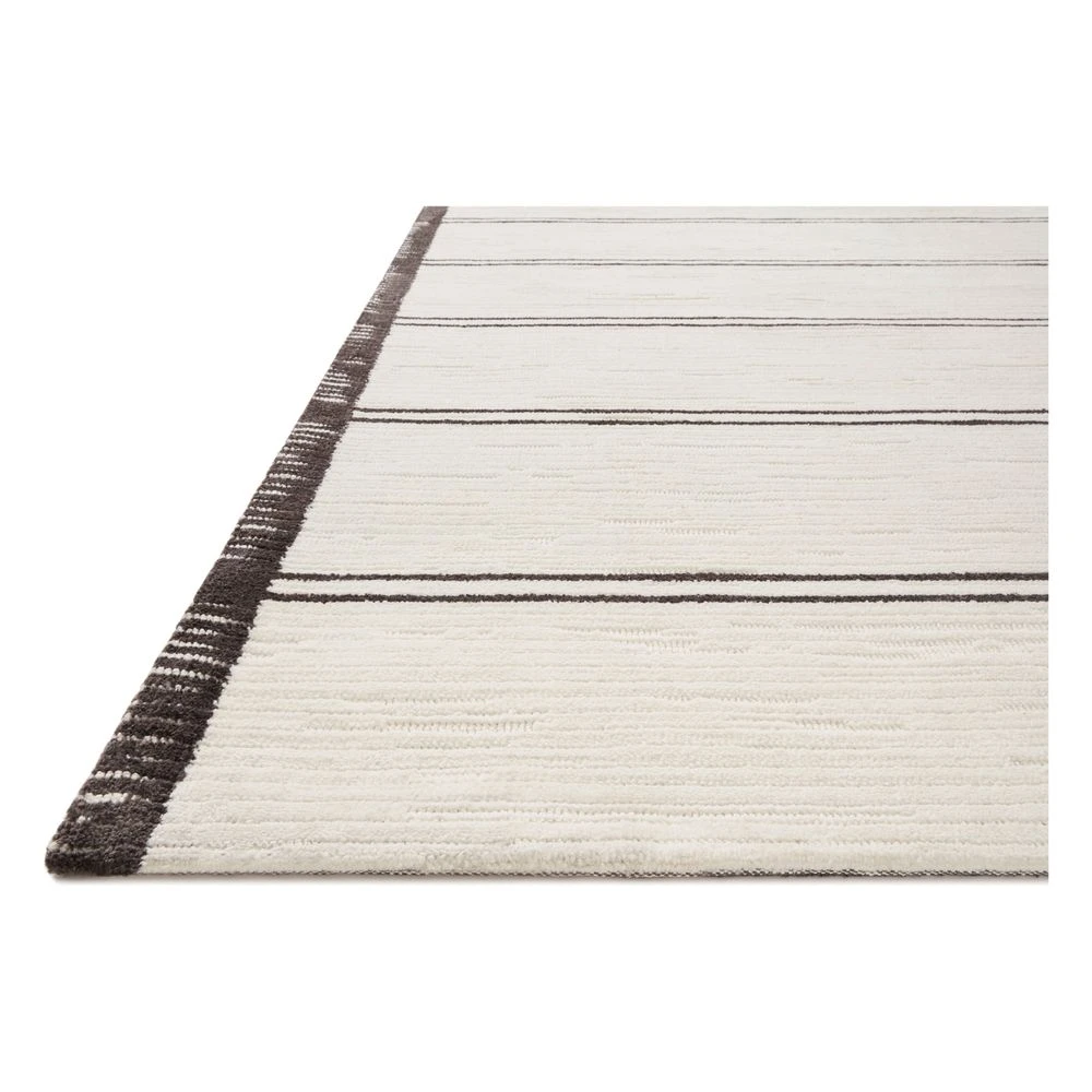 Magnolia Home By Joanna Gaines X Loloi Logan White / Mocha 5'-0" X 7'-6" Area Rug 4 Magnolia Home By Joanna Gaines X Loloi Logan White / Mocha 5'-0" X 7'-6" Area Rug - Image 2