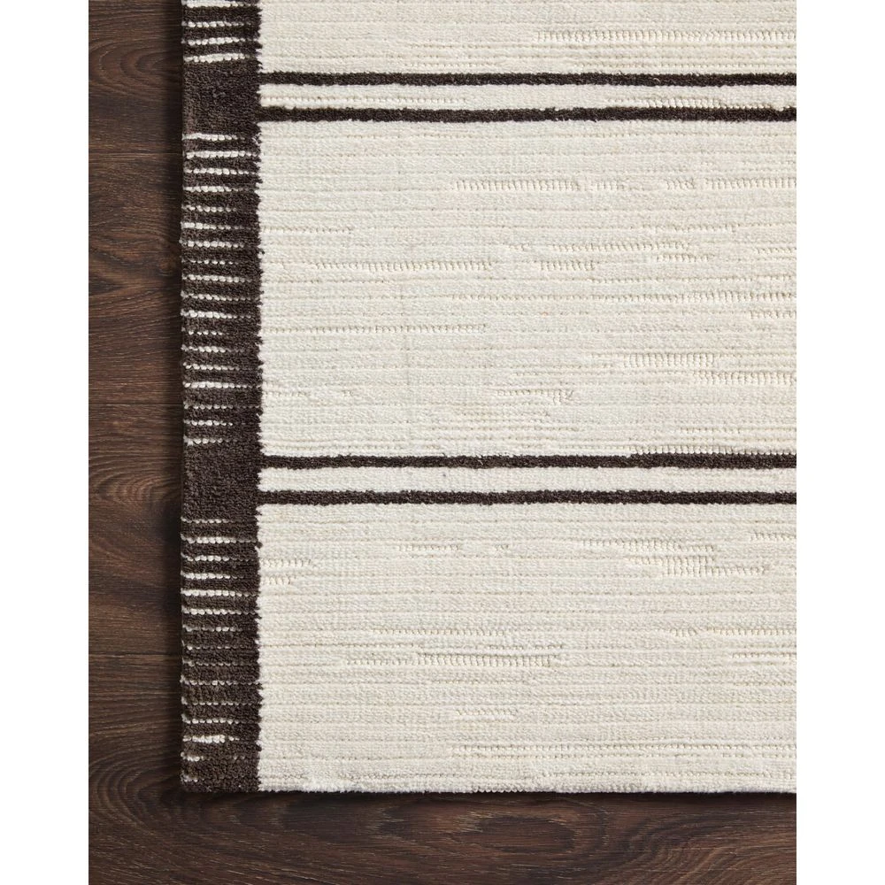 Magnolia Home By Joanna Gaines X Loloi Logan White / Mocha 5'-0" X 7'-6" Area Rug 5 Magnolia Home By Joanna Gaines X Loloi Logan White / Mocha 5'-0" X 7'-6" Area Rug - Image 3