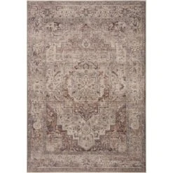Loloi Lyra Berry / Stone 2'-7" X 12'-0" Runner Rug
