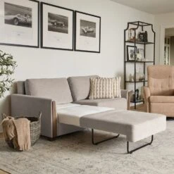 Luna NordicREST Sofa Bed + Axel Power Recliner Set -France and Son Store Luna Queen Baffin Dark Beige Lifestyle 1