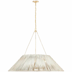Brighton 44" Wrapped Hanging Shade - Soft Brass