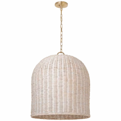 Savannah 25" Woven Hanging Shade - Soft Brass