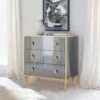 Smoked Mirror Bedside Chest -France and Son Store MH903F01