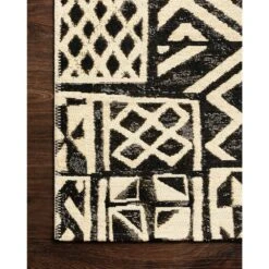 Loloi Mika Ivory / Black 6'-7" X 9'-4" Area Rug -France and Son Store MIKAMIK 13IVBL 25 8e2b4725 b0bd 42df 9e98 983e0f95c364
