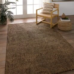 Ivalo Handmade Geometric Tan/Black Runner Rug (3'X8') -France and Son Store MRC01 4 b43b4919 3152 49be 89d8 e0a0aa4883da