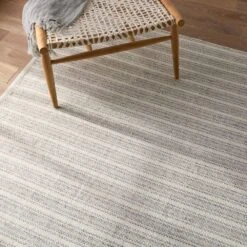 Seren Striped Light Gray/ Ivory Area Rug (8'X10') -France and Son Store MRE01 7 4af230a0 329b 48a6 bd66 1f14b23d652f