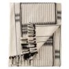 Saarav Hand-Loomed Tribal Cream/ Black Throw -France and Son Store NGD04
