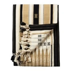 Eulalia Tribal Gold/ Black Throw (42"X72")