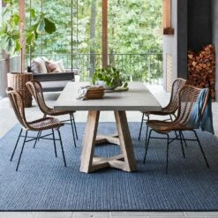 Malik Solid Blue/ Gray Area Rug (8'10"X11'9") -France and Son Store NIP02 6 f14bad58 c8ff 4120 a5c6 ccc716d36eac