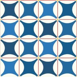 Traveler Tile Wallpaper -France and Son Store NP TravlerTile CobaltBlues