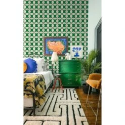 Traveler Tile Wallpaper -France and Son Store NP TravlerTile KellyGreen