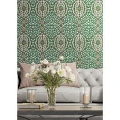 Ottoman Jewel Wallpaper -France and Son Store OttomanJewel KellyGreen1