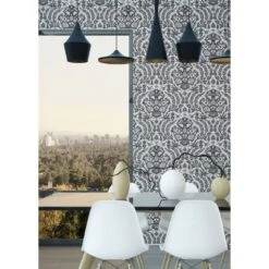 Ottoman Wallpaper -France and Son Store OttomanLrg Greys1