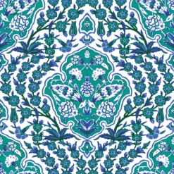 Ottoman Wallpaper -France and Son Store OttomanLrg Turqoise