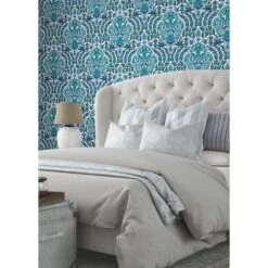Ottoman Wallpaper -France and Son Store OttomanLrg Turquoise 1