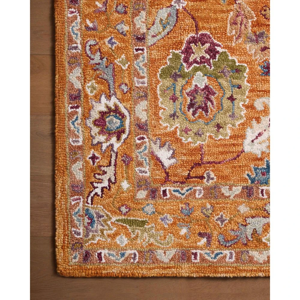 Loloi Padma Orange / Multi 7'-9" X 9'-9" Area Rug 5 Loloi Padma Orange / Multi 7'-9" X 9'-9" Area Rug - Image 3