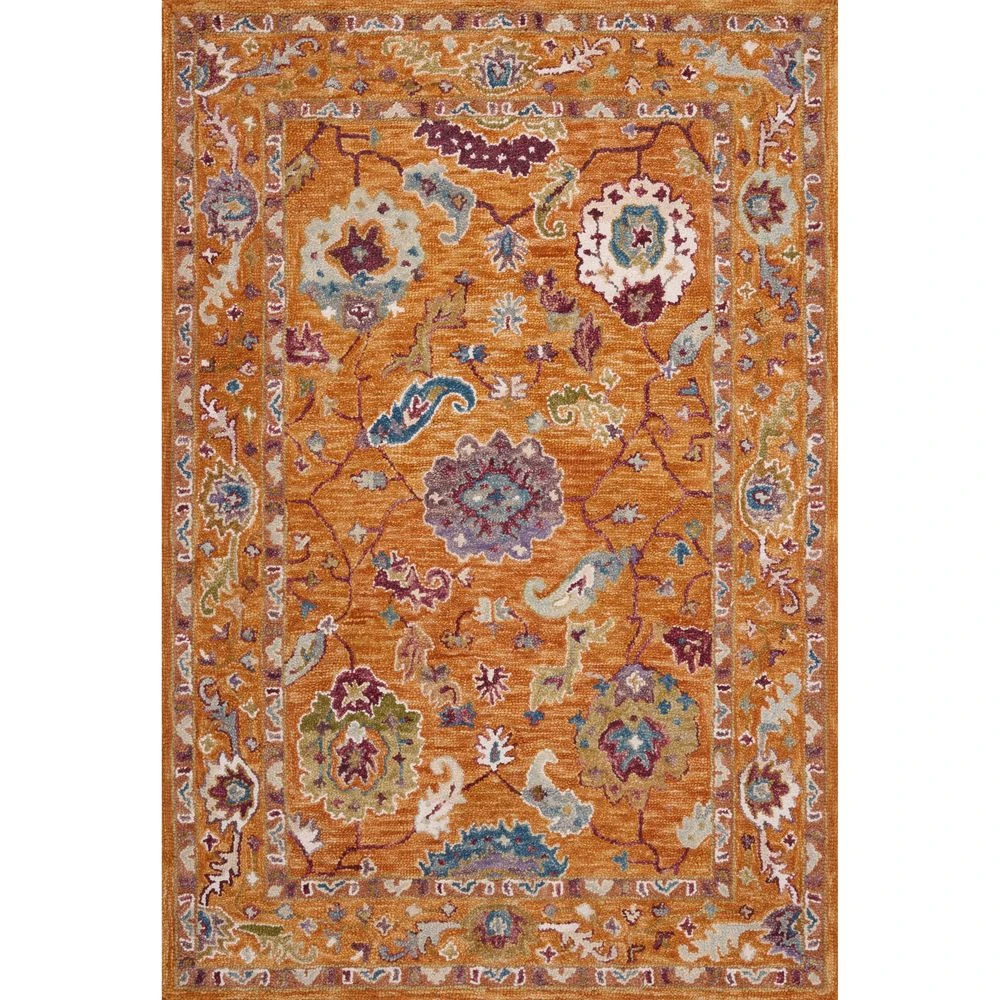 Loloi Padma Orange / Multi 7'-9" X 9'-9" Area Rug 3 Loloi Padma Orange / Multi 7'-9" X 9'-9" Area Rug