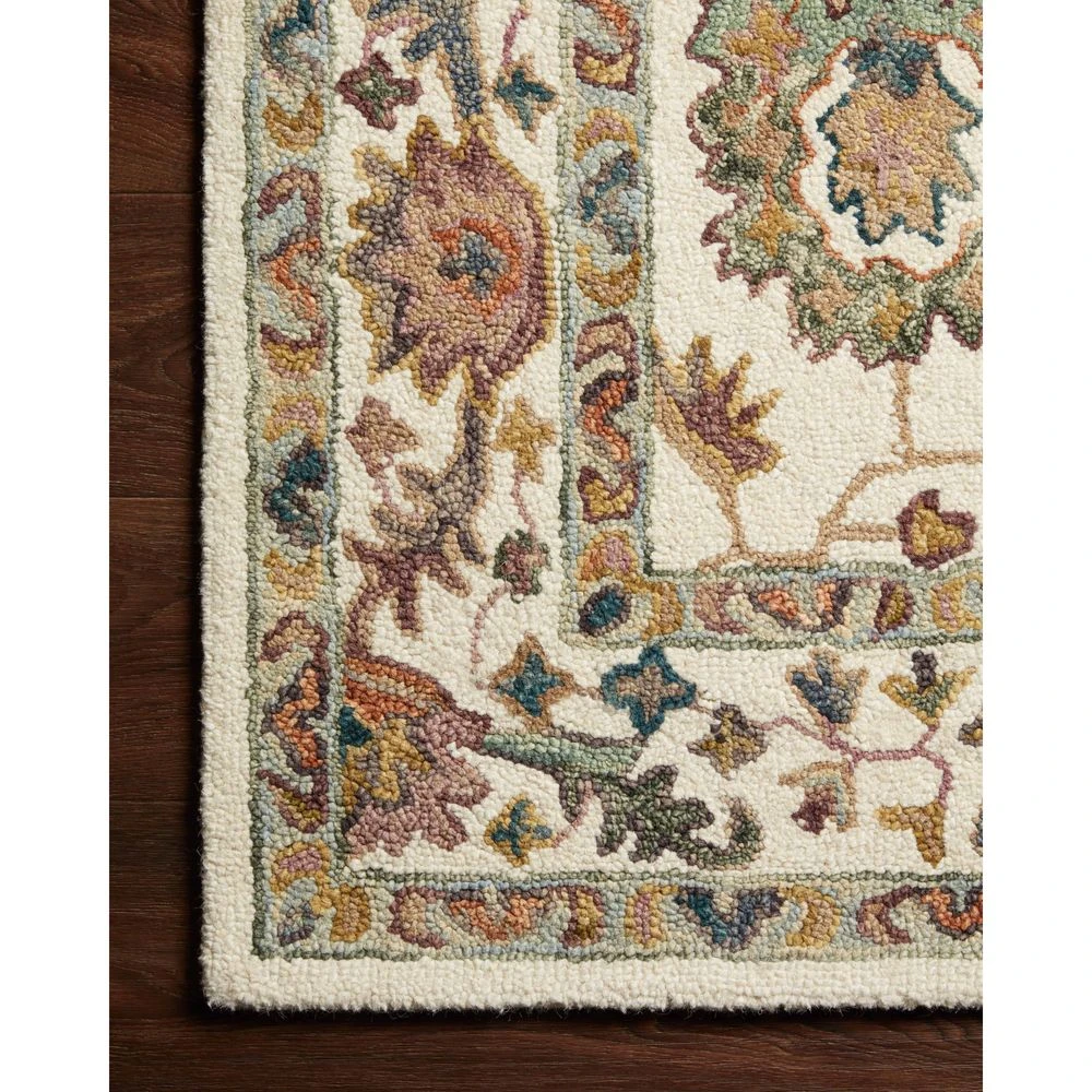 Loloi Padma White / Multi 3'-6" X 5'-6" Accent Rug 5 Loloi Padma White / Multi 3'-6" X 5'-6" Accent Rug - Image 3