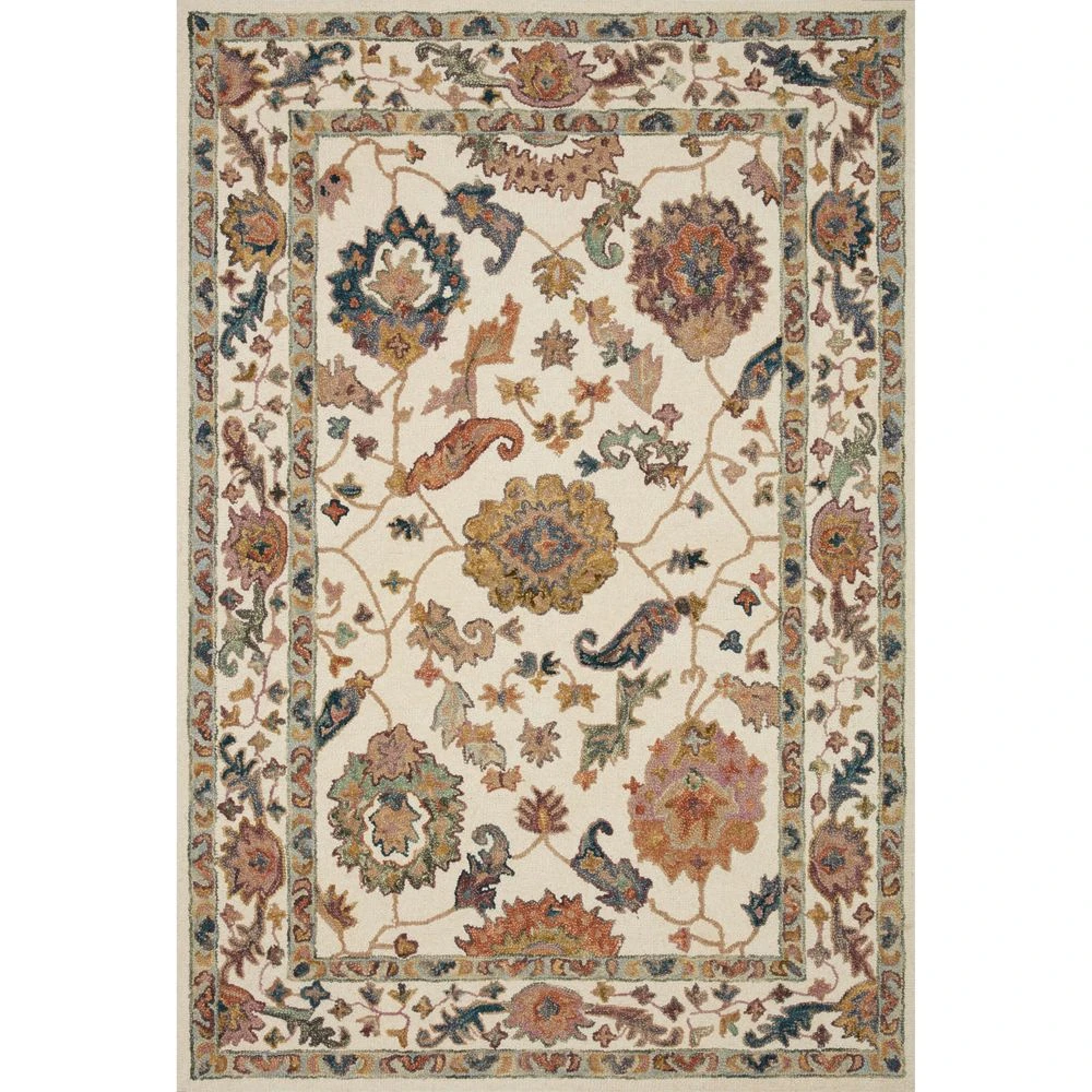 Loloi Padma White / Multi 3'-6" X 5'-6" Accent Rug 3 Loloi Padma White / Multi 3'-6" X 5'-6" Accent Rug