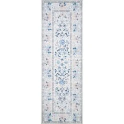 Rifle Paper Co. X Loloi Palais Snow / Sky 2'-6" X 7'-6" Runner Rug -France and Son Store PALAPAL 02SNOSC 21 bc3a4c4d afa2 4d42 9680 68ac9df1dfe5