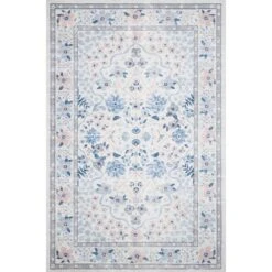 Rifle Paper Co. X Loloi Palais Snow / Sky 2'-6" X 7'-6" Runner Rug